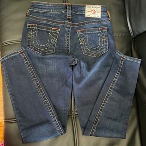 True Religion, Halle midrise supper skinny Jean, Size 28